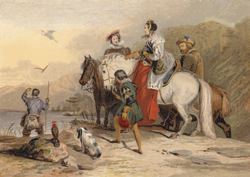 La festa della caccia con il falco da Edwin Landseer