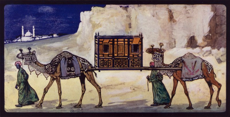 Cammelli con un palanchino cerimoniale da Edwin Noble