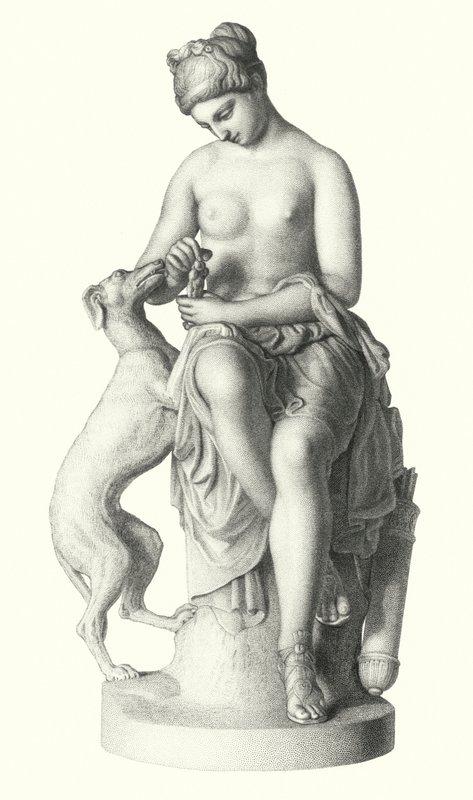 La cacciatrice (incisione) da Edwin Roffe