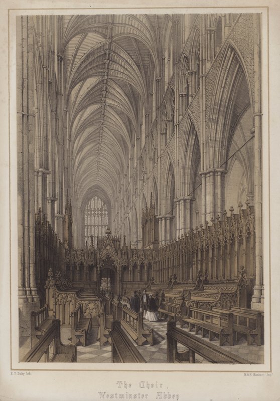 Il coro, Abbazia di Westminster, Londra da Edwin Thomas Dolby