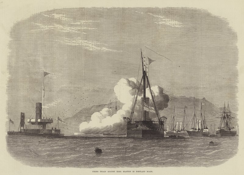 Prove di Tiro contro la HMS Glatton a Portland Roads da Edwin Weedon