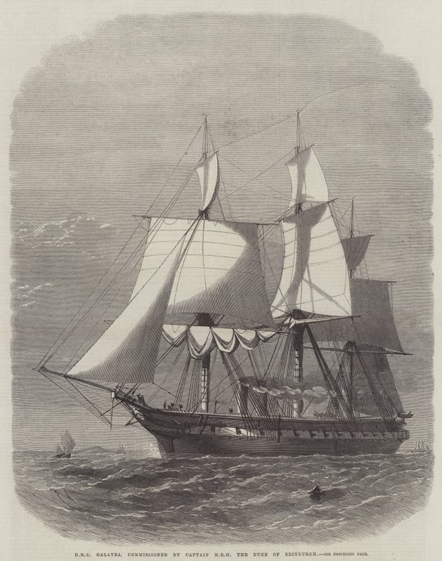 HMS Galatea, commissionata dal Capitano HRH il Duca di Edimburgo da Edwin Weedon