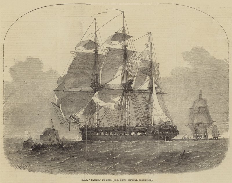 HMS Nankin, 50 Cannoni, Comandante Honourable Keith Stewart da Edwin Weedon