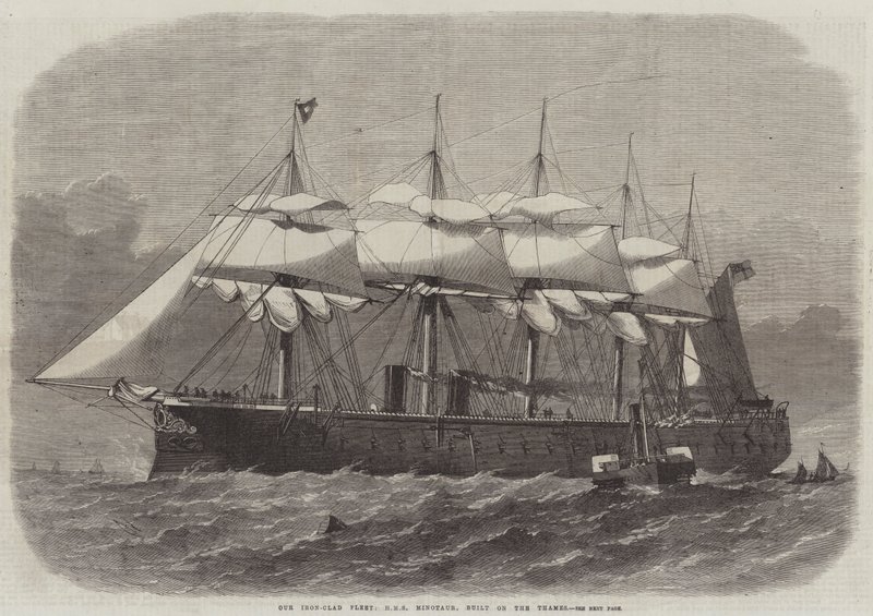 La nostra flotta corazzata, HMS Minotaur, costruita sul Tamigi da Edwin Weedon