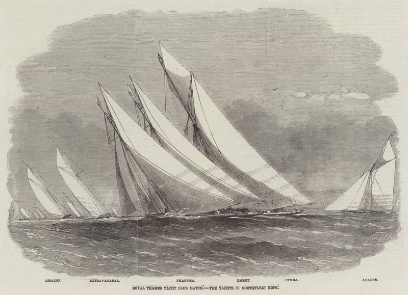Gara del Royal Thames Yacht Club, gli yacht a Northfleet Hope da Edwin Weedon