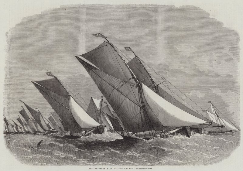 Gara di barche a vela sul Tamigi da Edwin Weedon