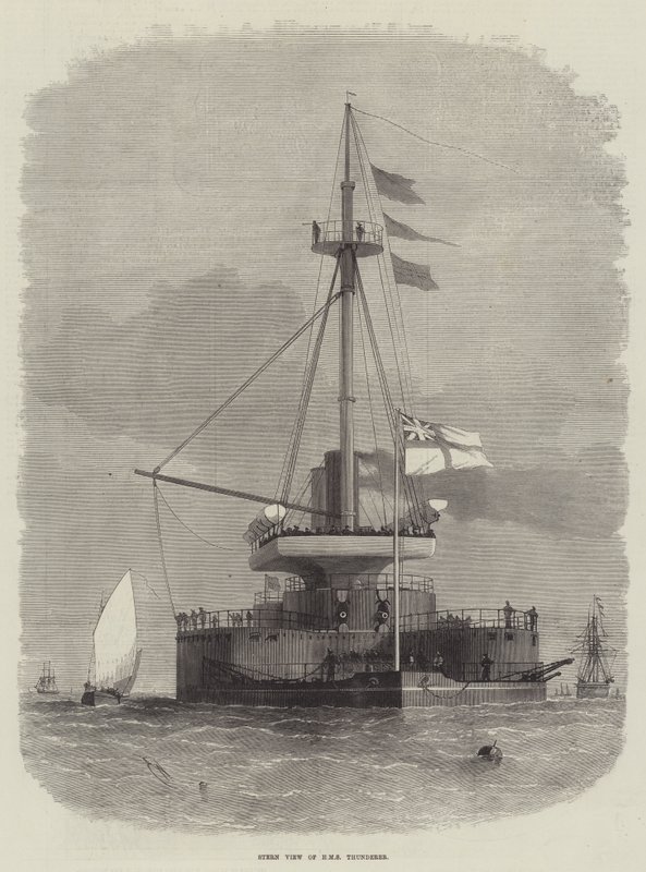 Vista di poppa della HMS Thunderer da Edwin Weedon