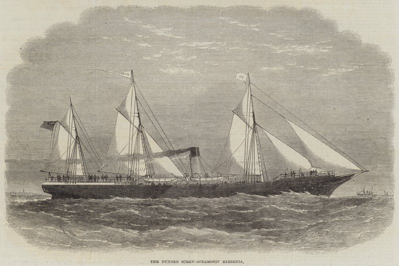 La Nave a Vapore Dundee Hibernia da Edwin Weedon