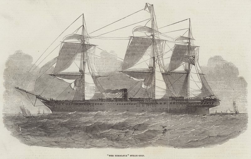 La nave a vapore Himalaya da Edwin Weedon
