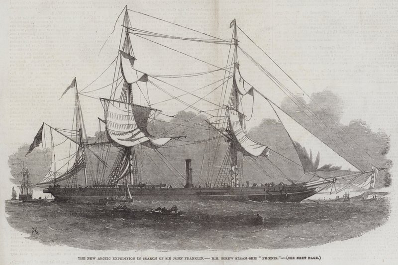 La nuova spedizione artica alla ricerca di Sir John Franklin, HM Screw Steam-Ship Phoenix da Edwin Weedon