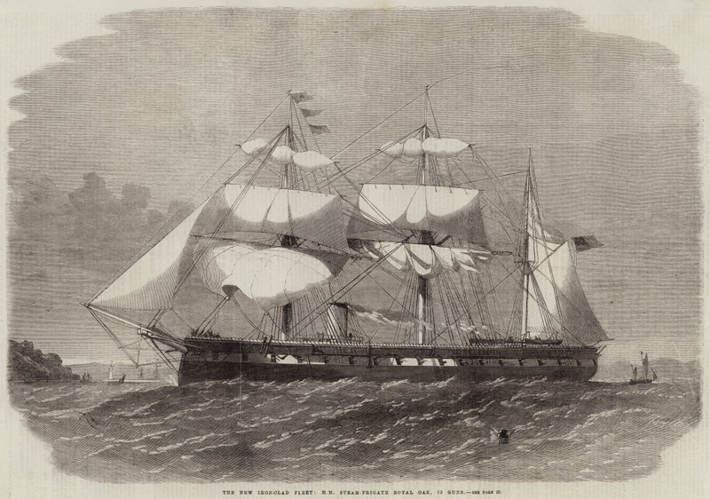 La nuova flotta corazzata, HM Steam-Frigate Royal Oak, 32 cannoni da Edwin Weedon