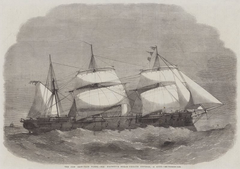 La Nuova Flotta Corazzata, La Fregata a Vapore di Sua Maestà Defence, 18 Cannoni da Edwin Weedon