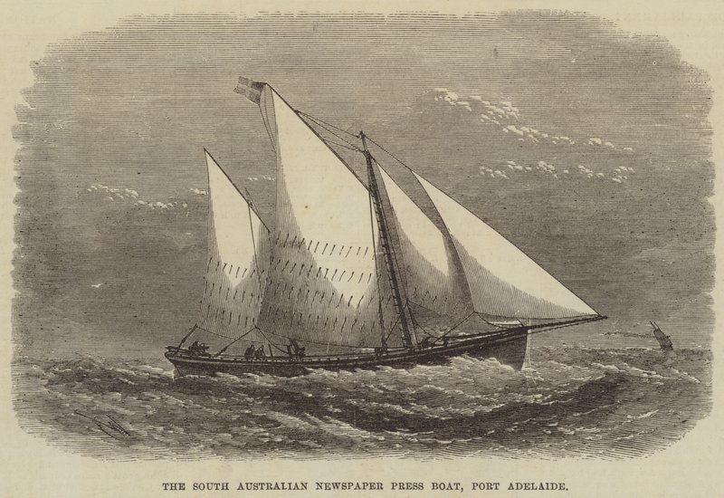 La barca della stampa del giornale del Sud Australia, Port Adelaide da Edwin Weedon