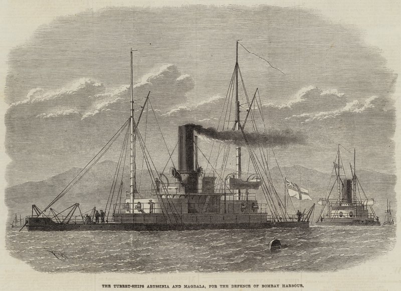 Le navi torretta Abissinia e Magdala, per la difesa del porto di Bombay da Edwin Weedon