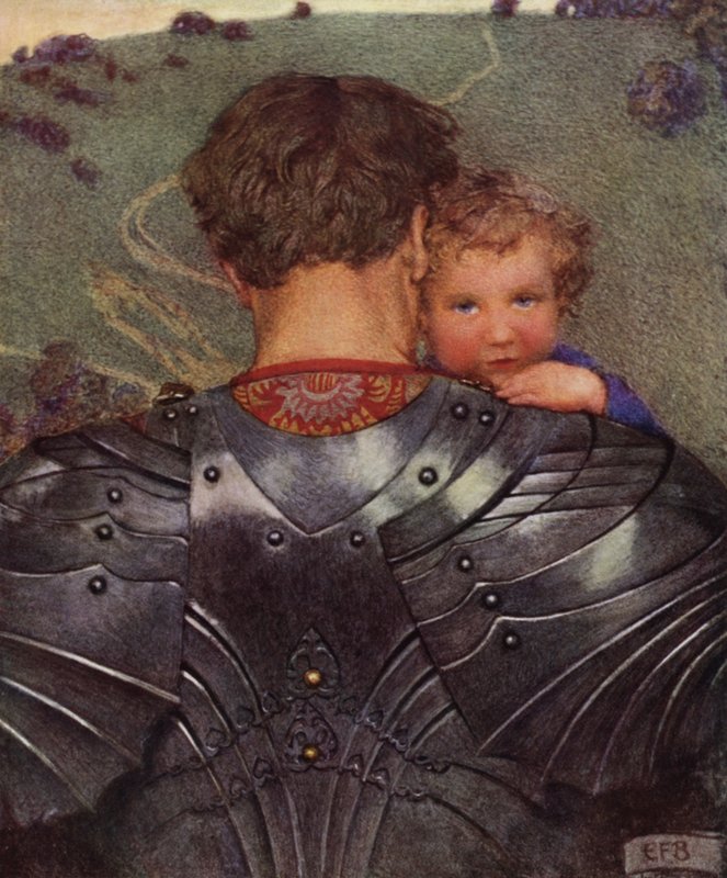 Sebbene un leone nel campo, Un agnello a turno lo troverai da Eleanor Fortescue Brickdale