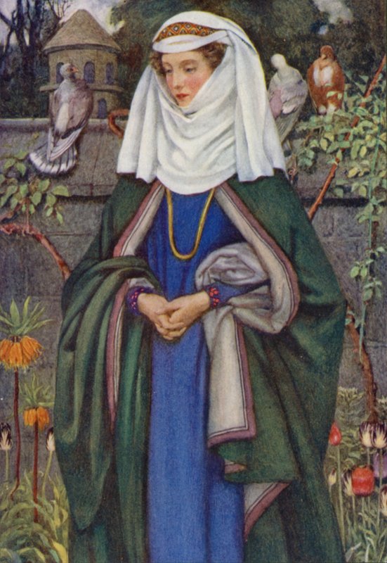 Illustrazione per Idilli del re di Alfred Lord Tennyson da Eleanor Fortescue Brickdale