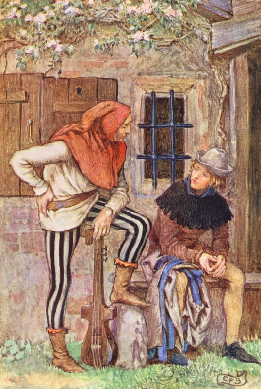 Illustrazione per La raccolta di Fratello Hilarius di Michael Fairless (litografia a colori) da Eleanor Fortescue Brickdale