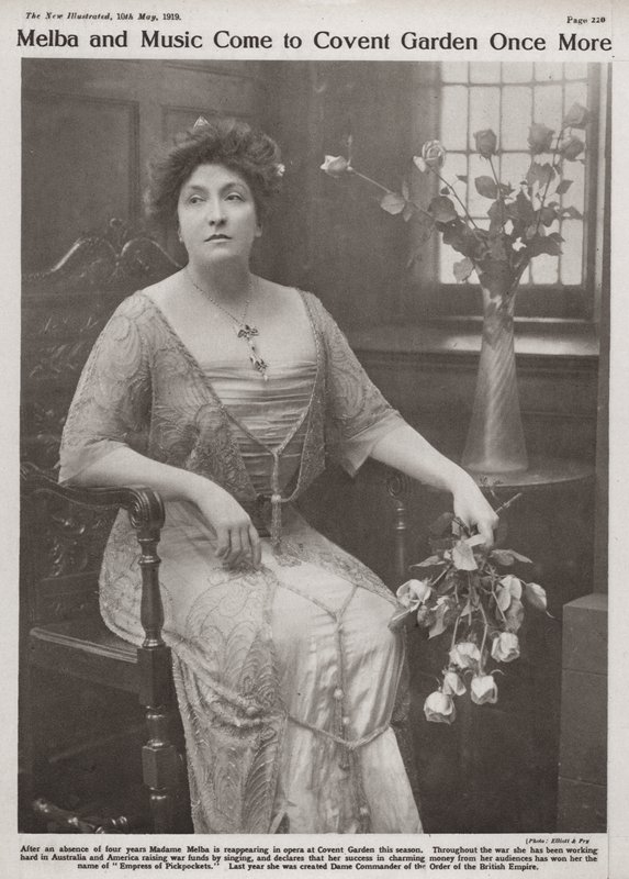 Dame Nellie Melba, cantante d