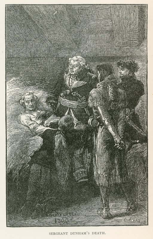La morte del sergente Dunham (incisione) da Elviro Michael Andriolli