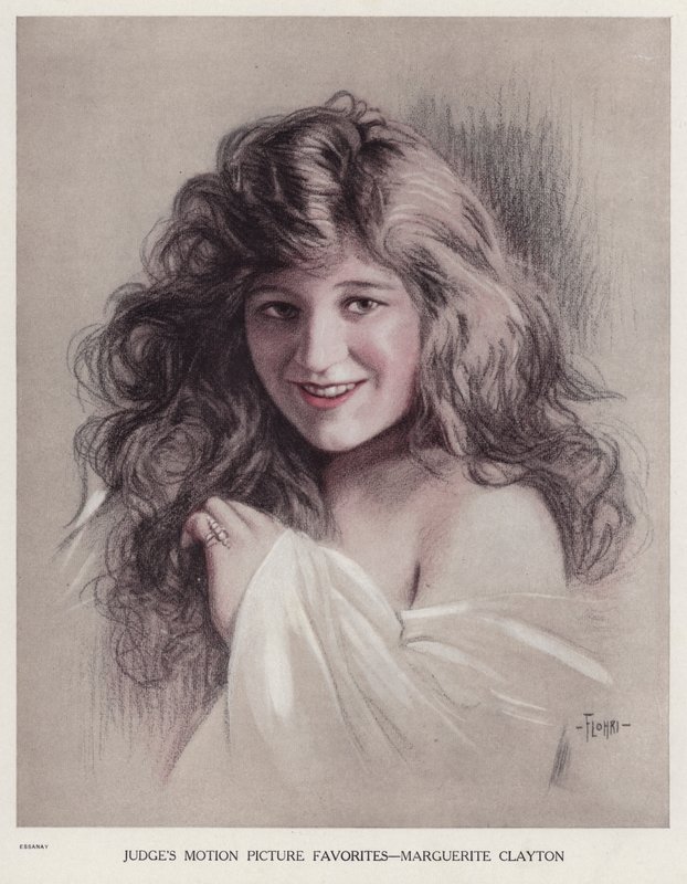 Marguerite Clayton, attrice del cinema muto americano da Emil Flohri