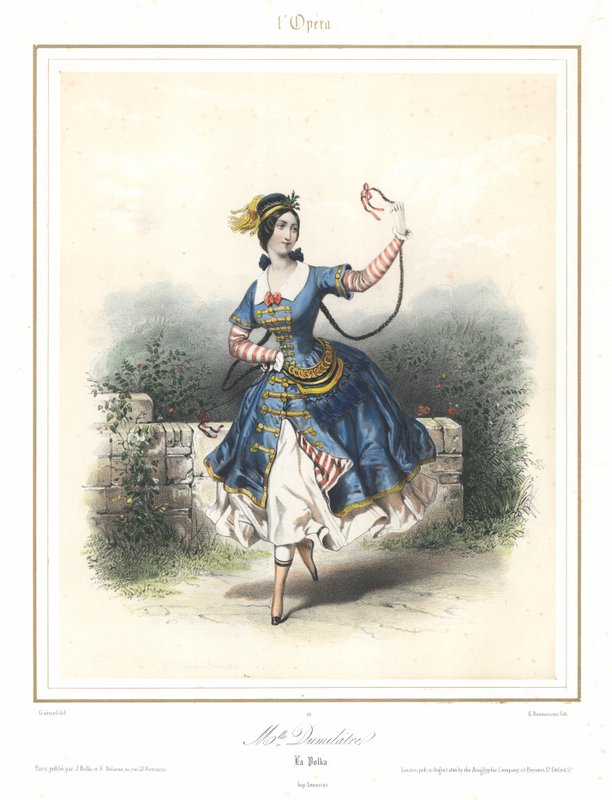 La ballerina francese Adele Dumilatre che danza all