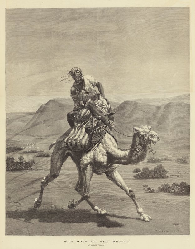 Il posto del deserto da Emile Jean Horace Vernet