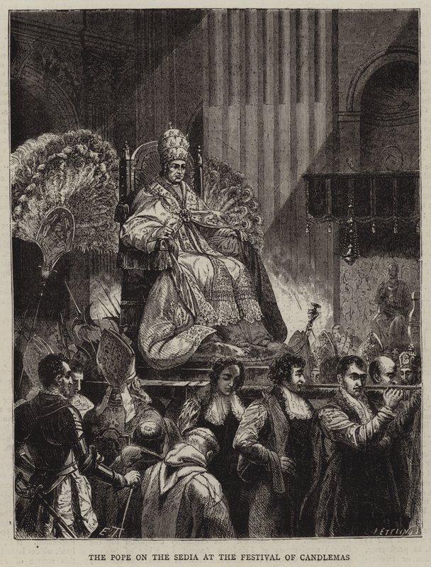 Il Papa sulla Sedia alla Festa della Candelora da Emile Theodore Therond