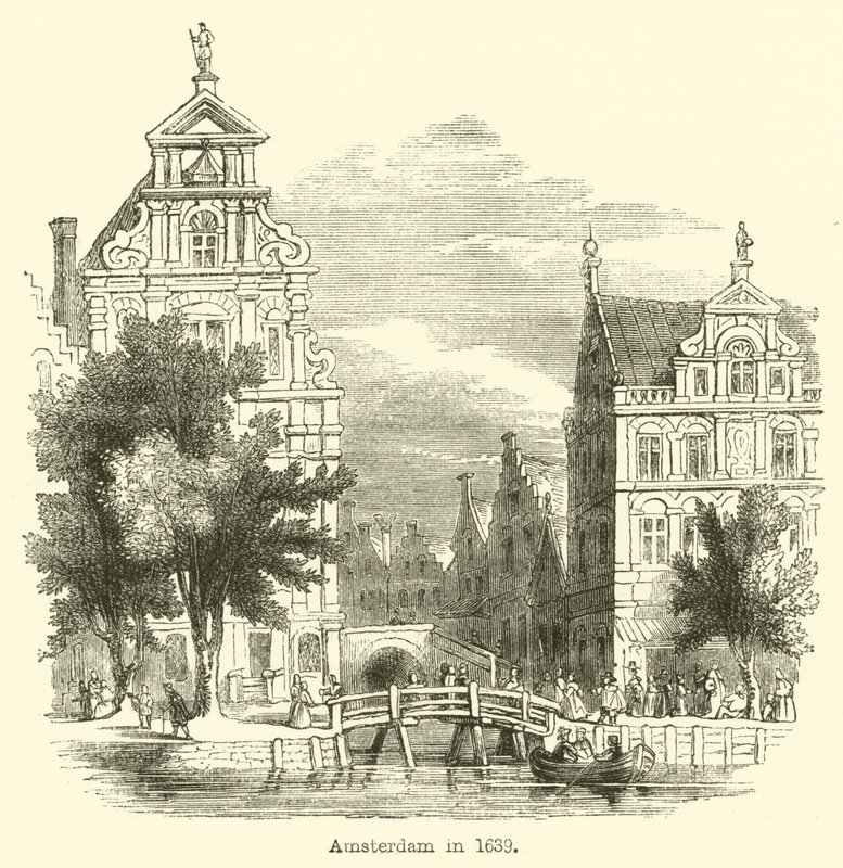 Amsterdam nel 1639 da English School