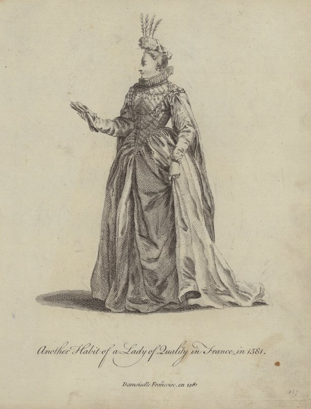 Altro abito di una signora di qualità in Francia nel 1581 da English School