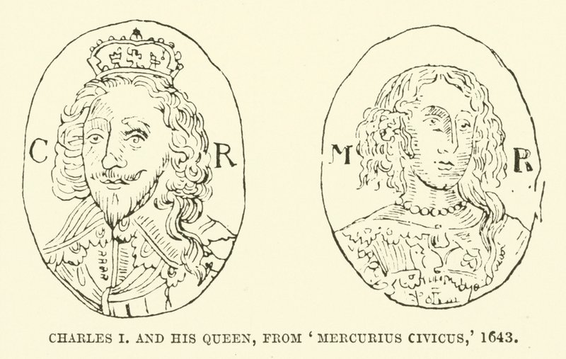 Carlo I e la sua regina, da Mercurius Civicus, 1643 da English School