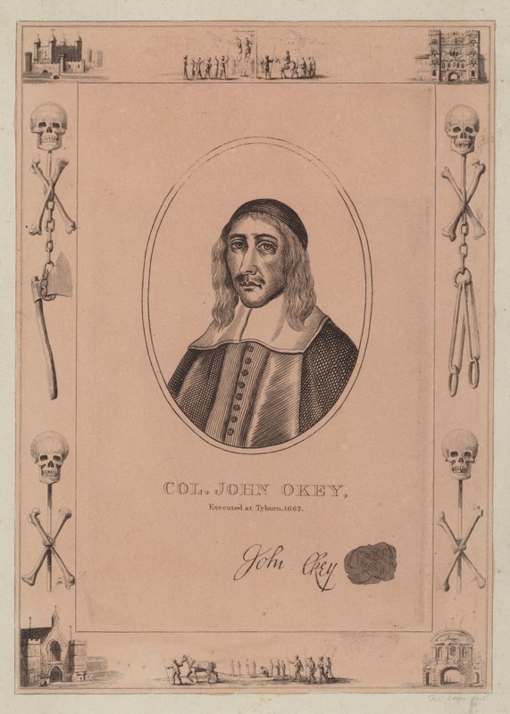 Colonnello John Okey, giustiziato a Tyburn, 1662 da English School