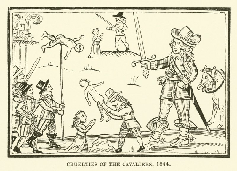 Crudeltà dei cavalieri, 1644 da English School