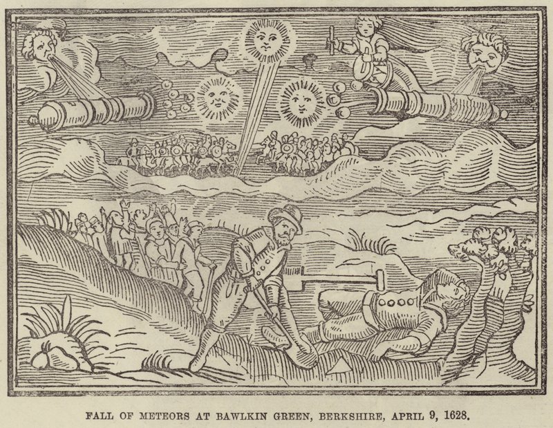 Caduta di meteoriti a Bawlkin Green, Berkshire, 9 aprile 1628 da English School