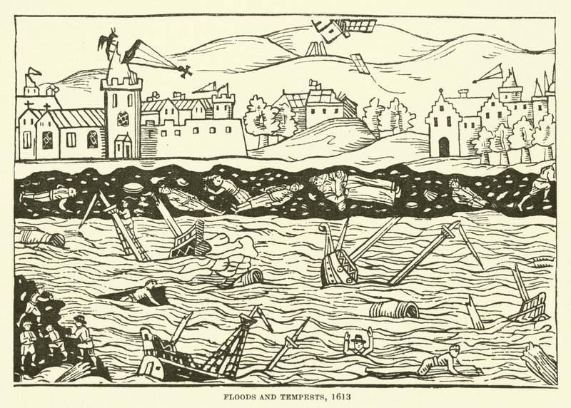 Inondazioni e tempeste, 1613 da English School