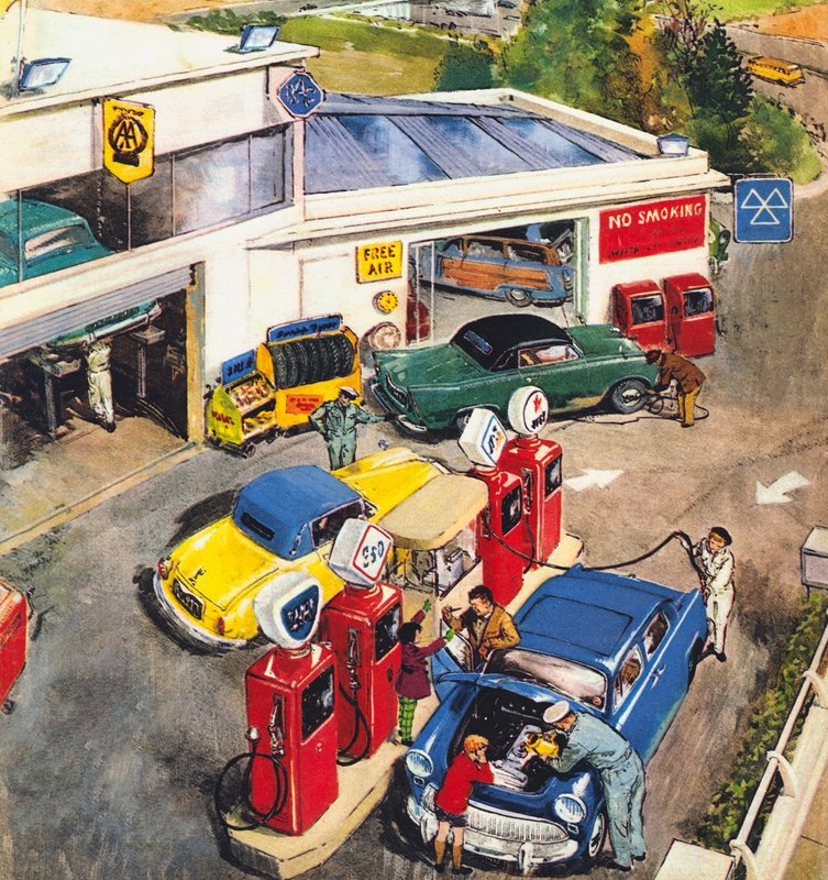 Garage, Inghilterra, anni 
