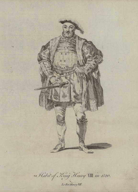 Abito di Re Enrico VIII nel 1520 da English School