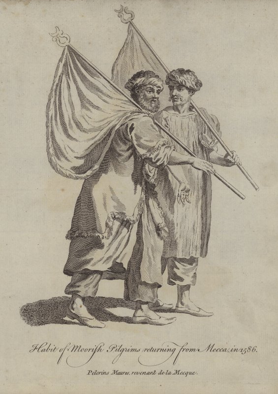 Abito dei pellegrini moreschi di ritorno dalla Mecca nel 1586 da English School