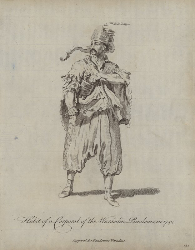 Abito di un Caporale dei Panduri di Warasdin nel 1742 da English School