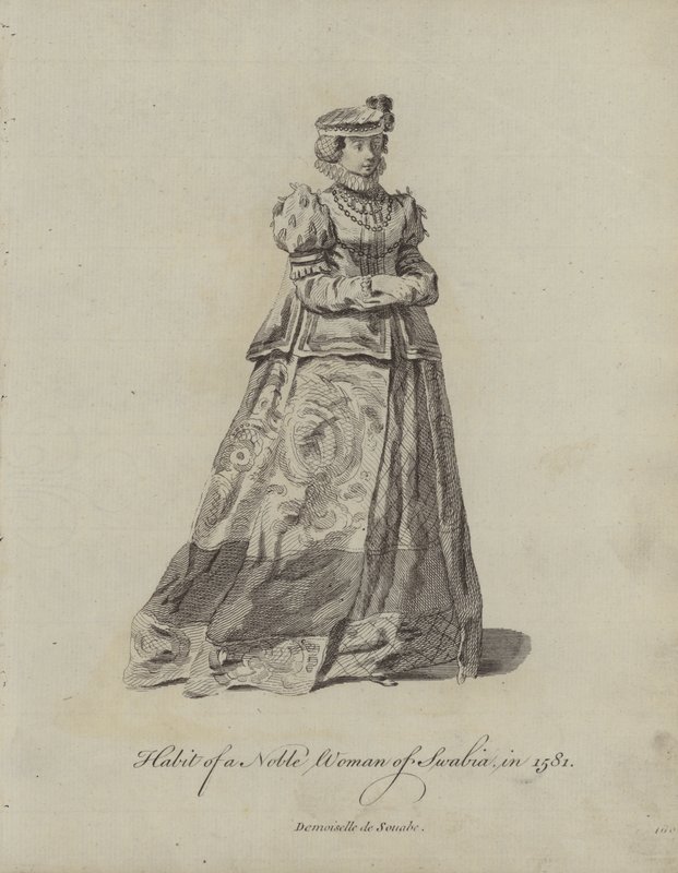 Abito di una nobile donna di Svevia nel 1581 da English School
