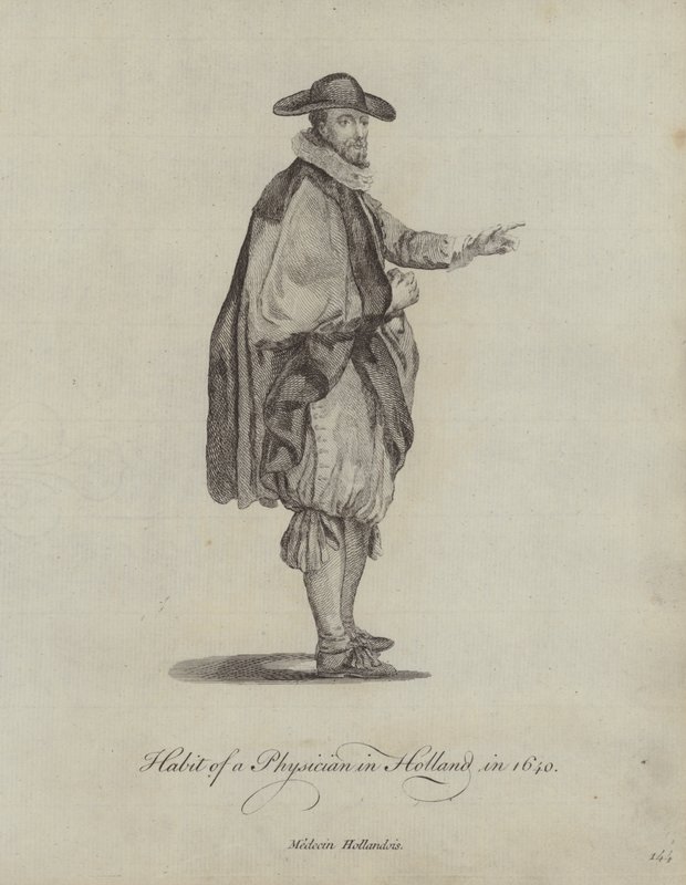 Abito di un medico in Olanda nel 1640 da English School