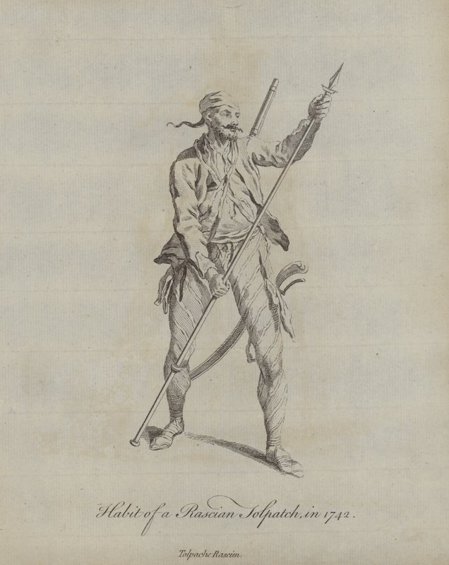 Abito di un Tolpatch Rasciano nel 1742 da English School