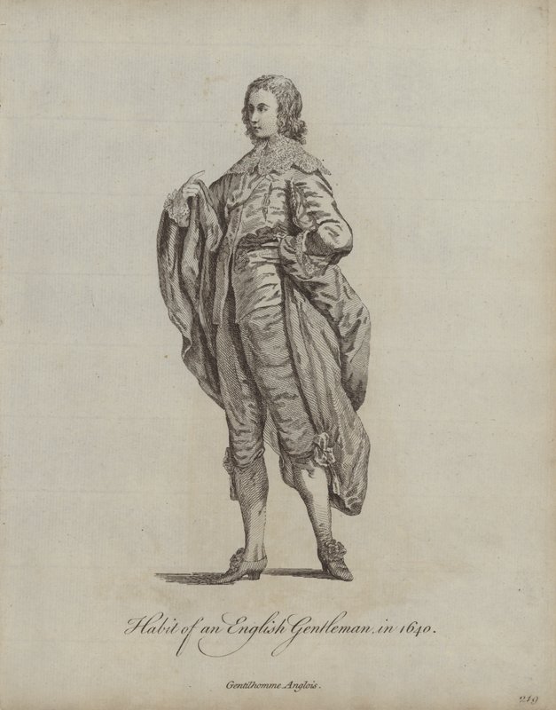 Abito di un gentiluomo inglese nel 1640 da English School