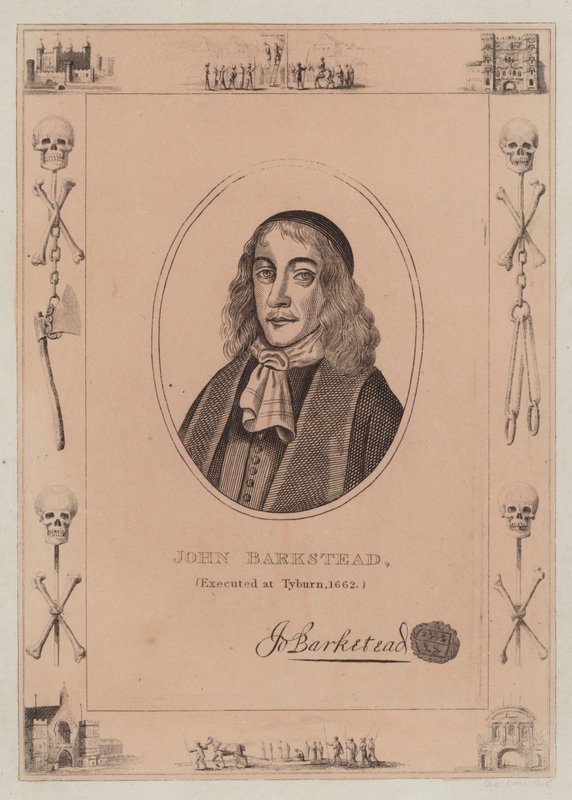 John Barkstead, giustiziato a Tyburn, 1662 da English School