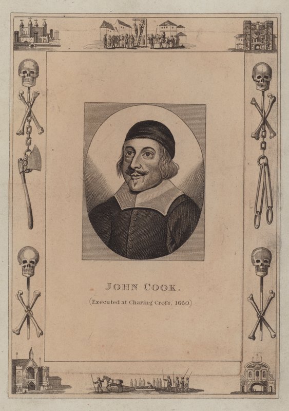 John Cook, giustiziato a Charing Cross, 1660 da English School