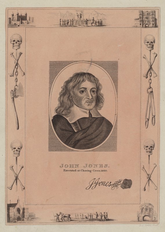John Jones, giustiziato a Charing Cross, 1660 da English School