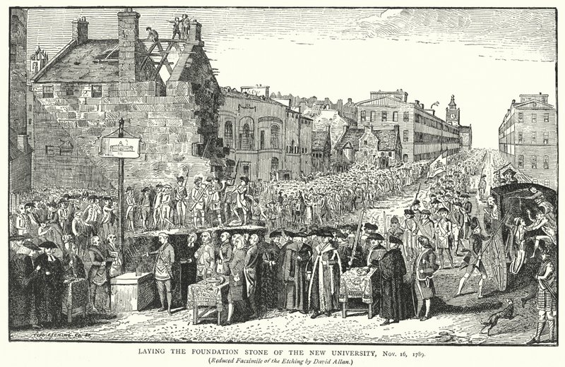 Posa della prima pietra della nuova università, 16 novembre 1789 da English School