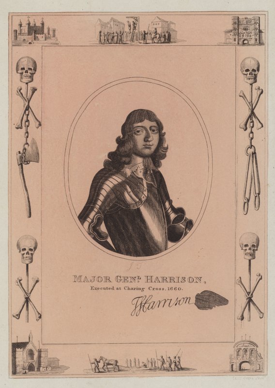 Maggiore Generale Harrison, giustiziato a Charing Cross, 1660 da English School