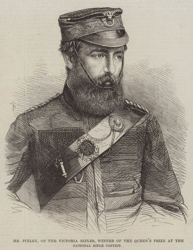 Mr Pixley, dei Victoria Rifles, vincitore del Premio della Regina al Concorso Nazionale di Tiro da English School