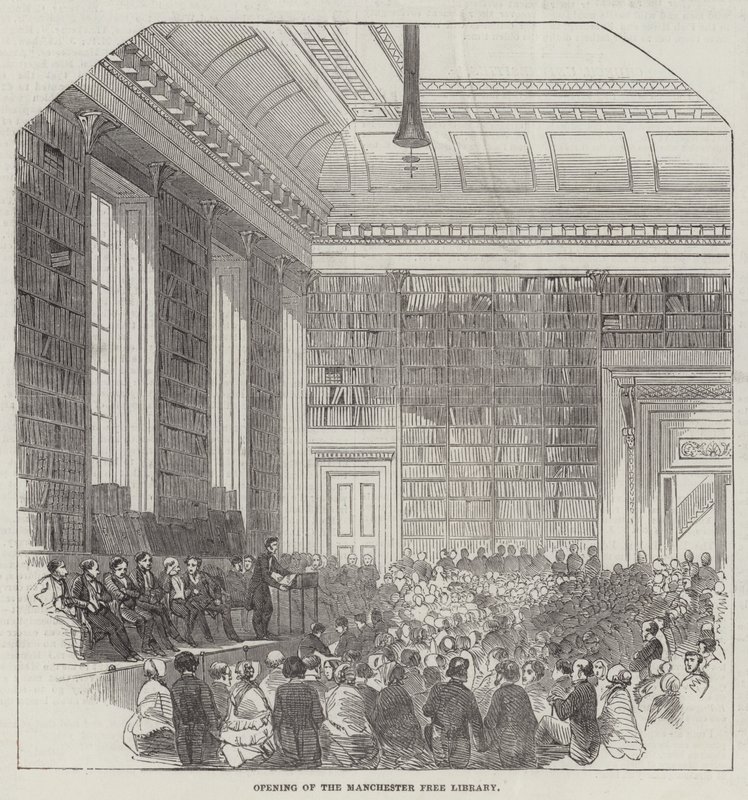 Inaugurazione della Biblioteca Pubblica di Manchester da English School