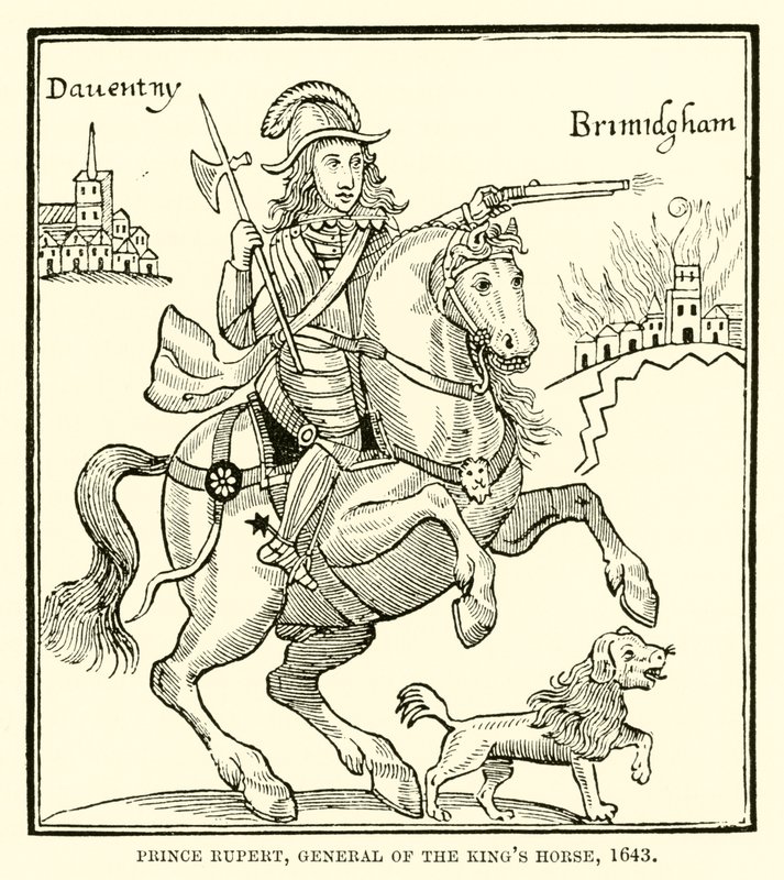Principe Rupert, generale della cavalleria del re, 1643 da English School